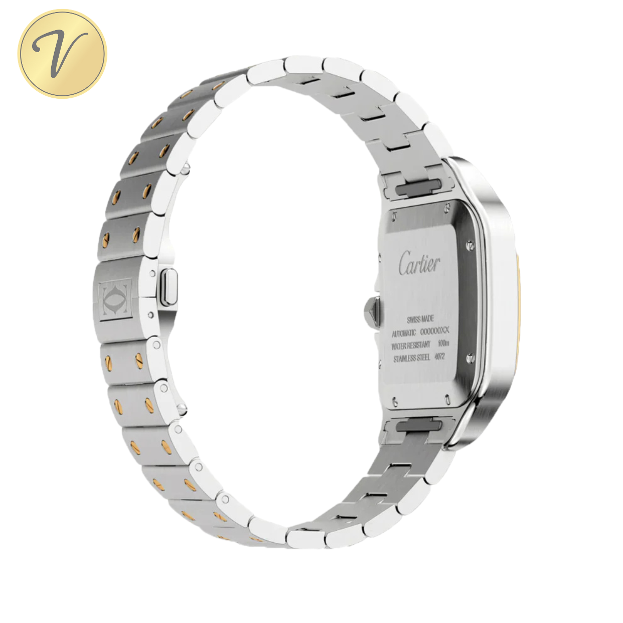 Cartier Santos Gold Silver Pour Homme