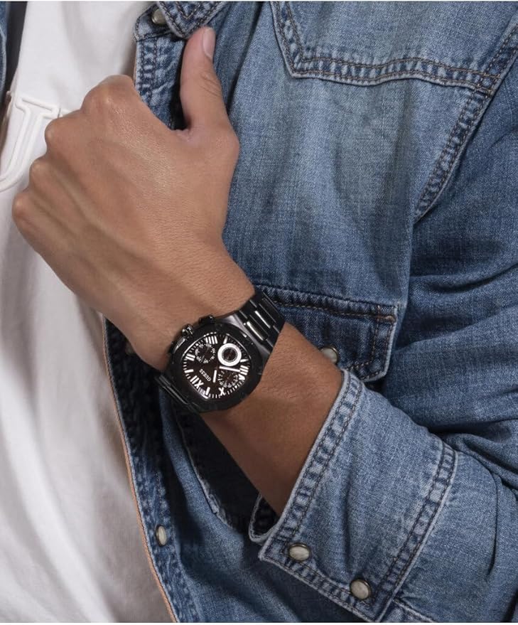 GUESS Mens Gunmetal Multi-function Watch, GW0572G3