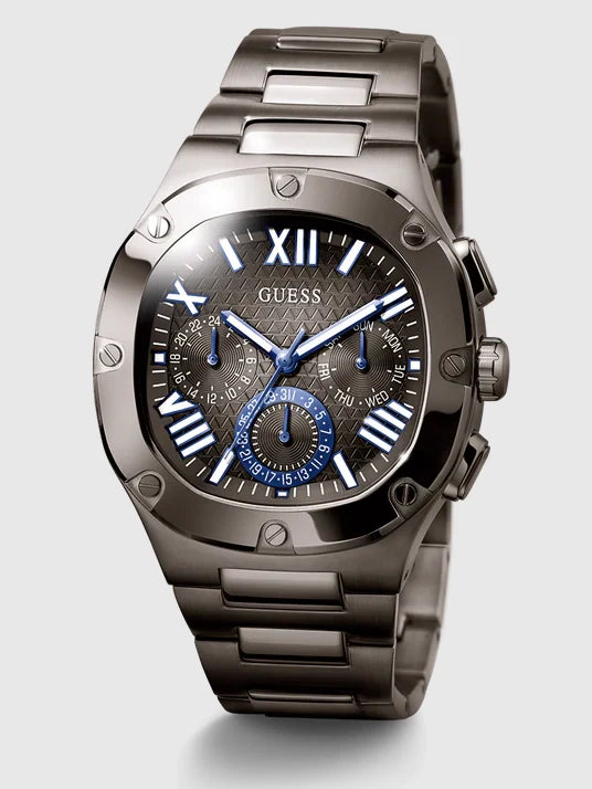 GUESS Mens Gunmetal Multi-function Watch, GW0572G5