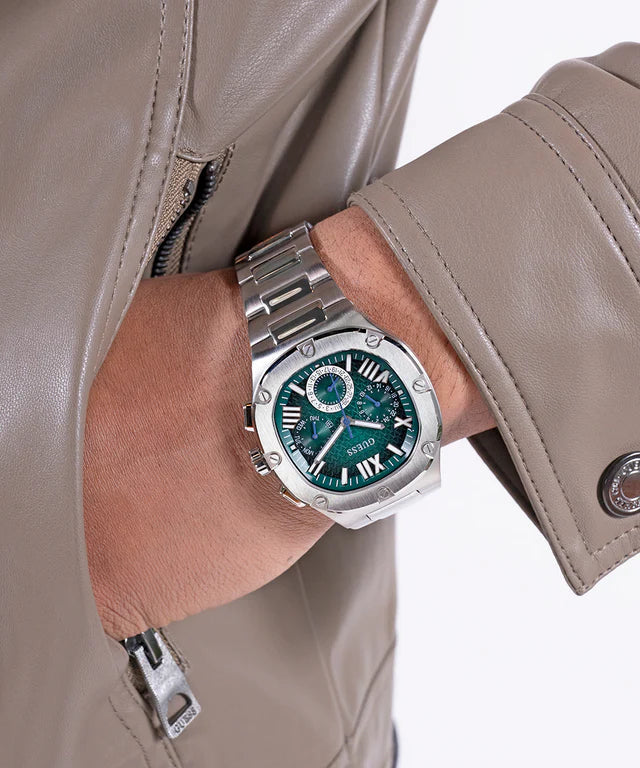 GUESS Mens Gunmetal Multi-function Watch, GW0572G6