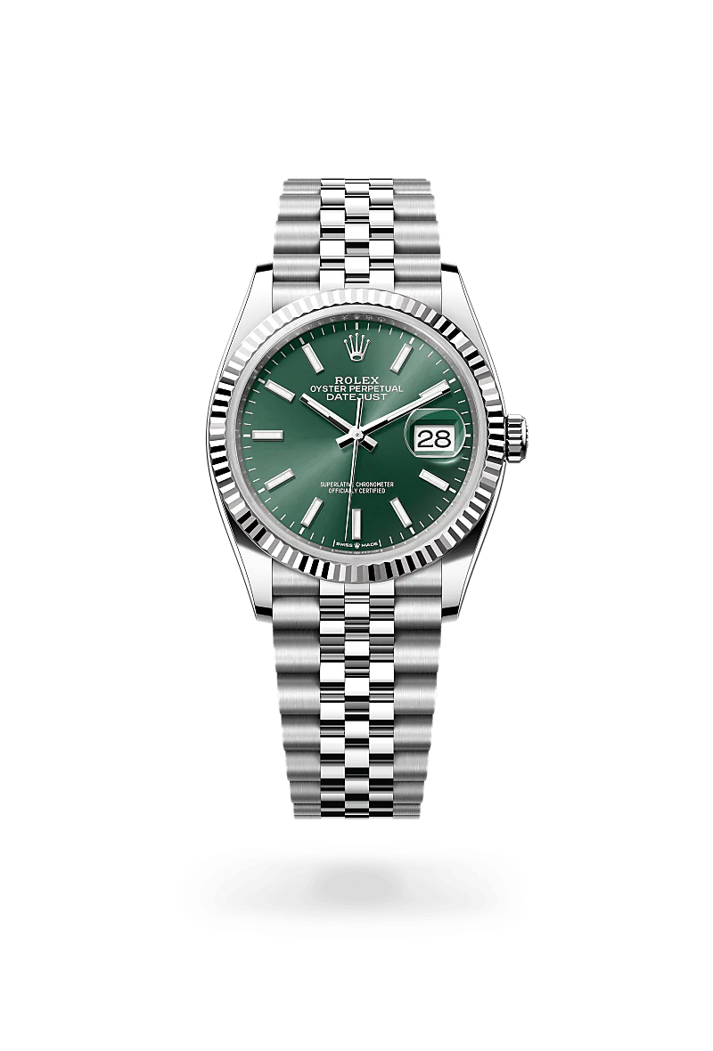 Rolex Datejust 36 Oyster, 36 mm, acier Oystersteel et or gris