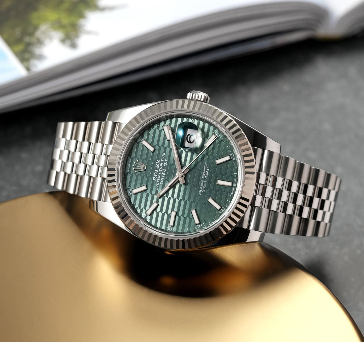 Rolex Datejust Green Motif