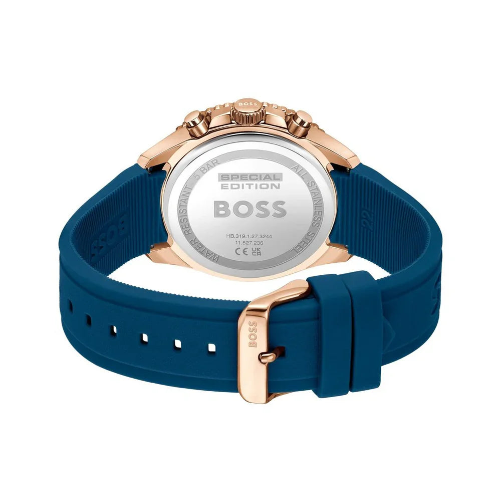BOSS Blue Runner Men’s Chronograph Watch with Silicone 1514169
