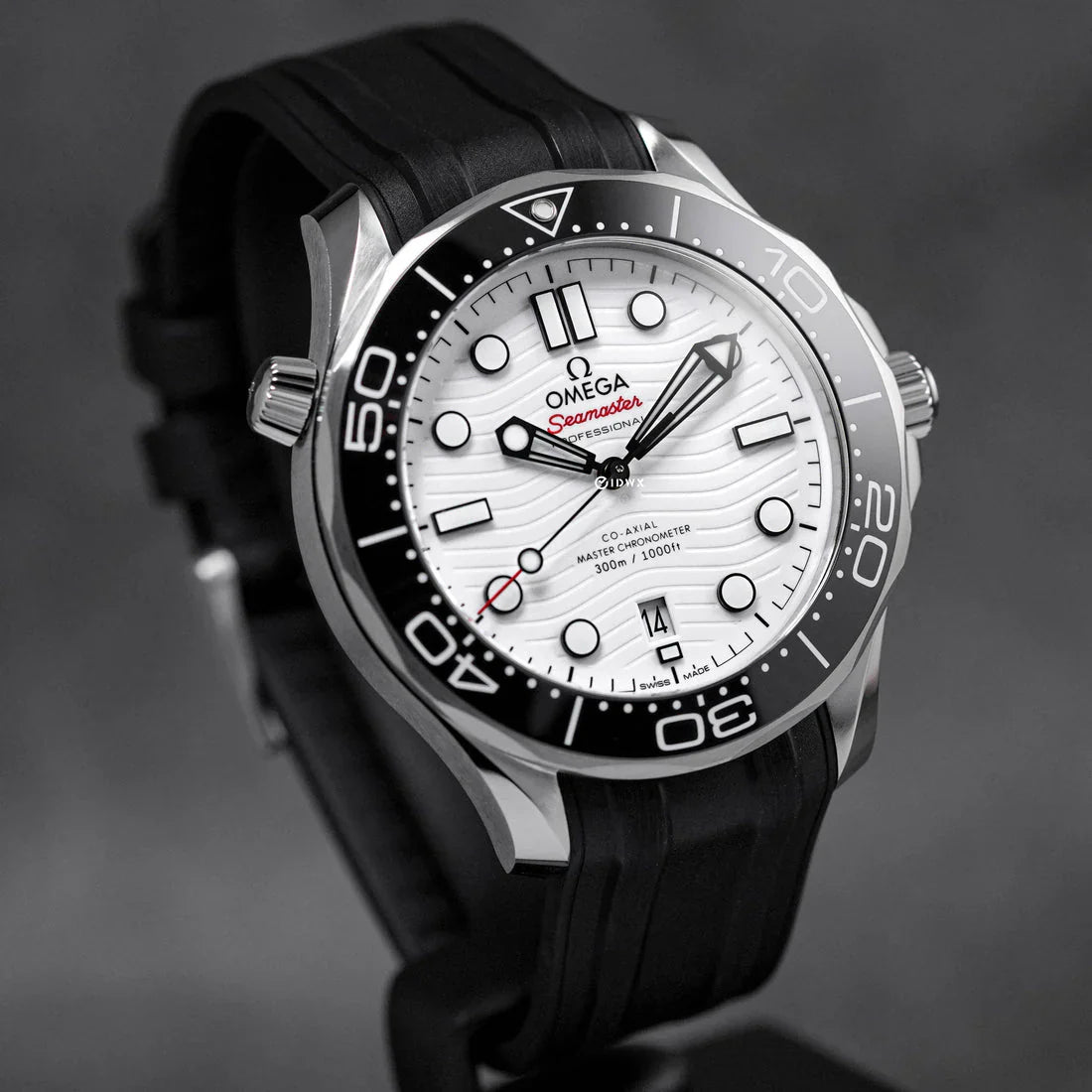 SEAMASTER DIVER 300 WHITE DIAL RUBBER STRAP (2025)
