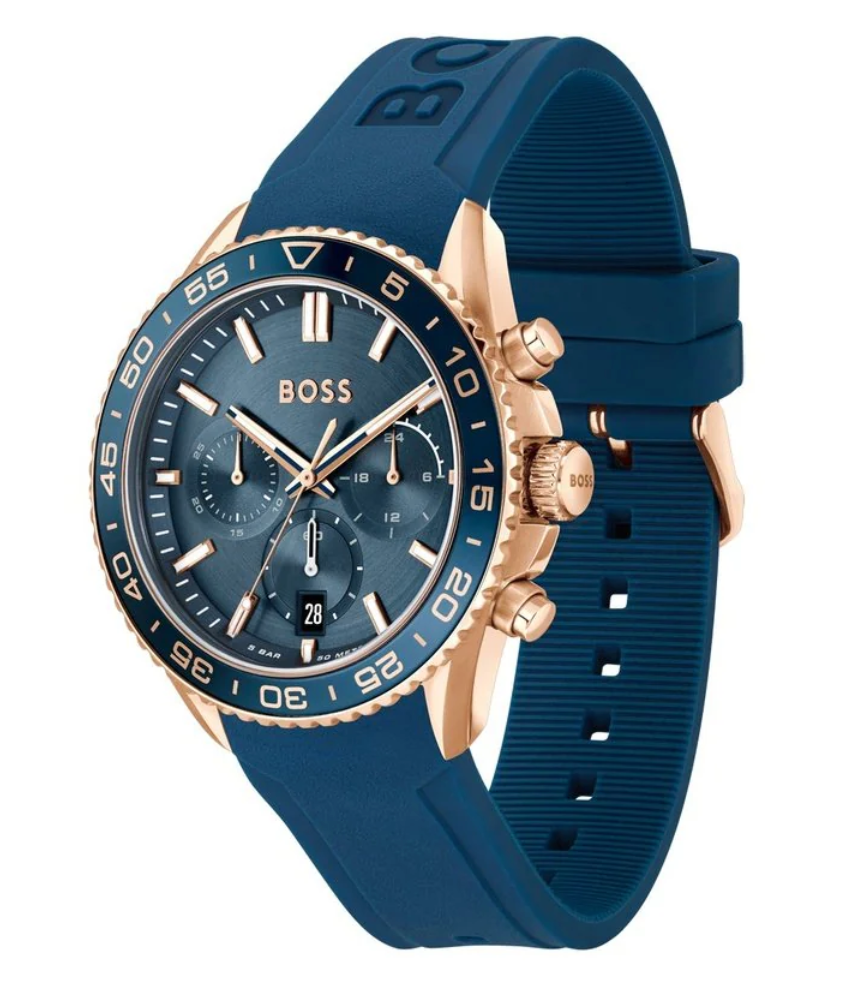BOSS Blue Runner Men’s Chronograph Watch with Silicone 1514169