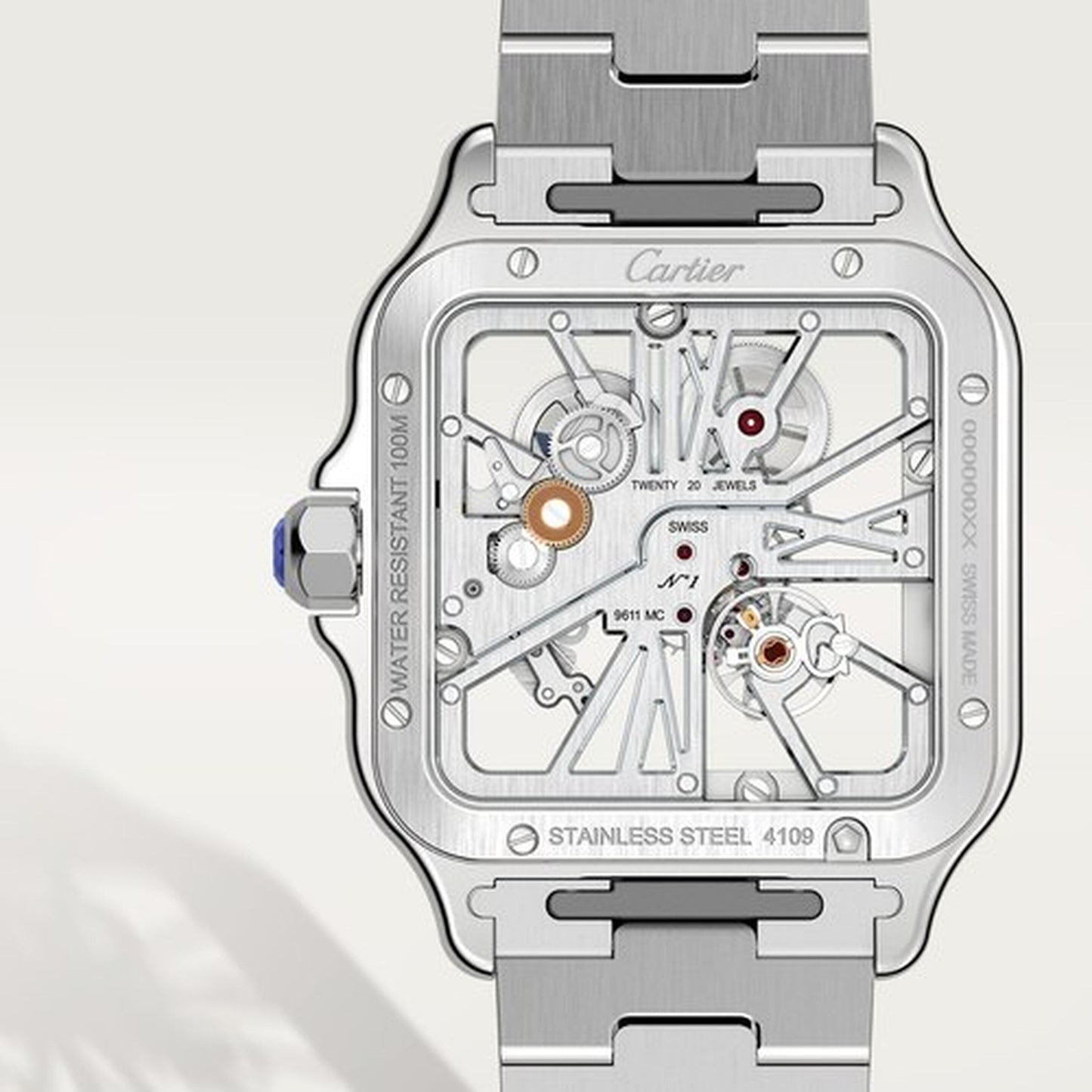 SANTOS DE CARTIER L SKELETON DIAL