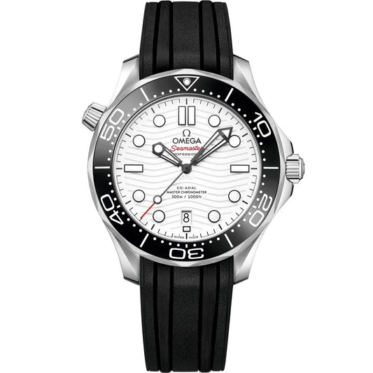 SEAMASTER DIVER 300 WHITE DIAL RUBBER STRAP (2025)